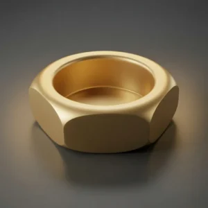 Hex nut bowl gold metallic finish