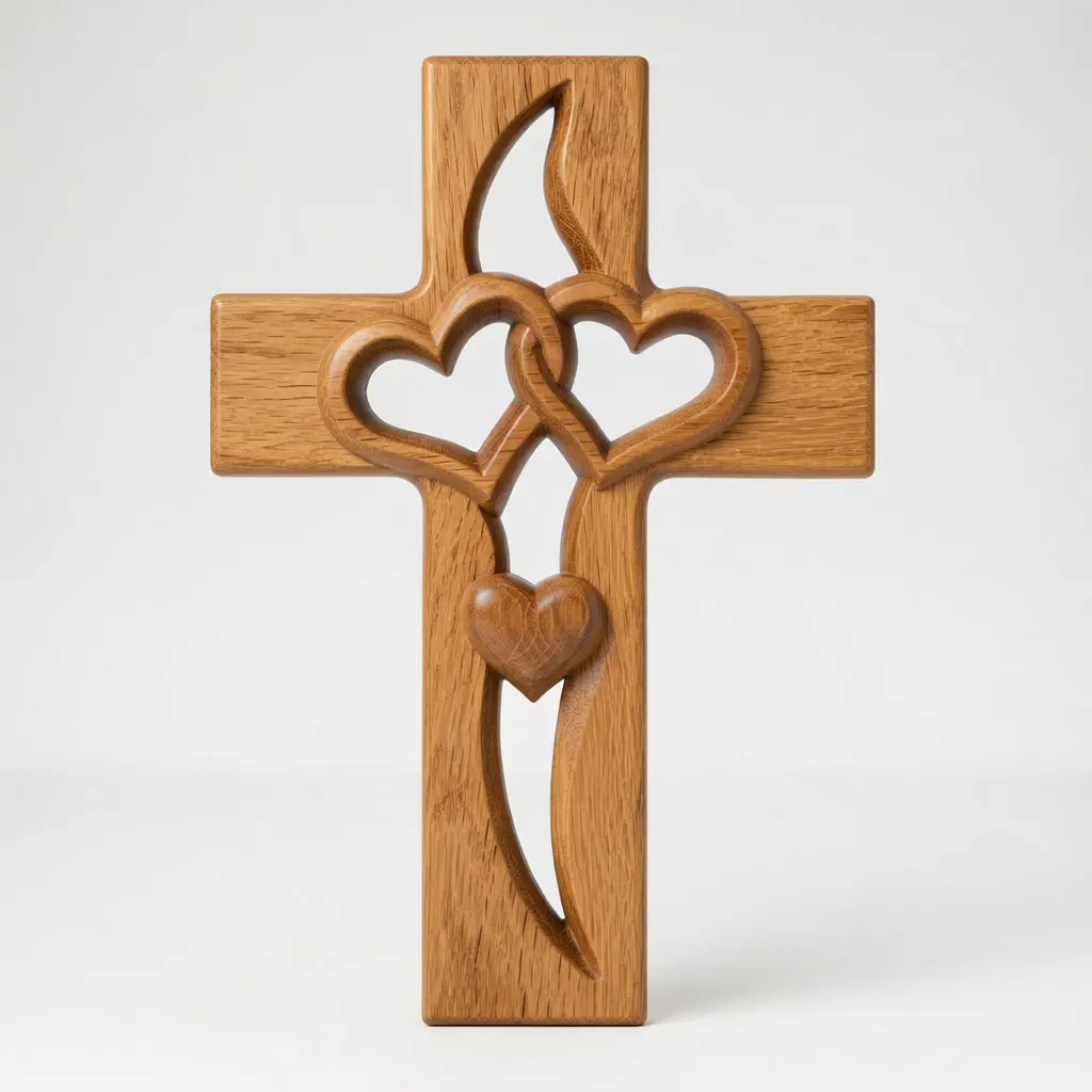 Hellahornherzen-Kreuz, 3D-druckbares Relief