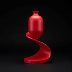 Modern swirl vase sculpture 3D model