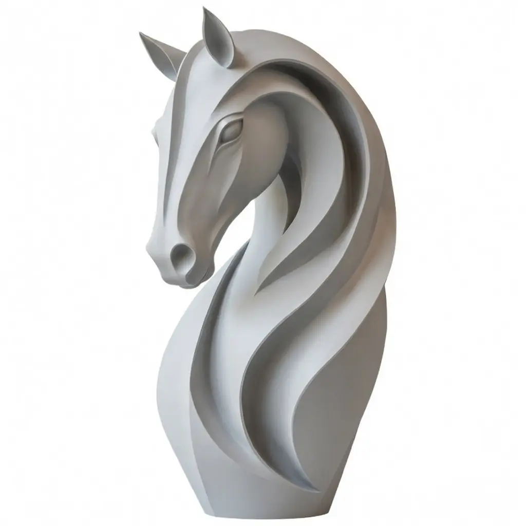Side profile showing dramatic mane flow